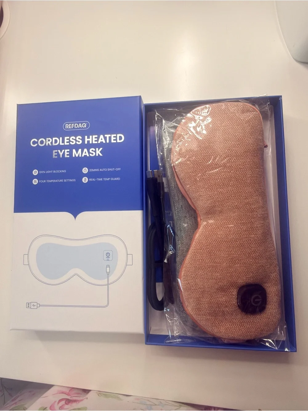 REFDAQ Cordless Heated Eye Mask - Blue